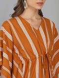 Women's Crepe Printed Kaftan Tunic Top