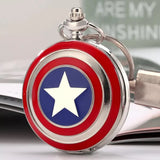 Captain America Pocket Watch Keychain