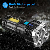 Imported Rechargeable Flashlight,Super Bright LED Flashlight