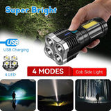 Imported Rechargeable Flashlight,Super Bright LED Flashlight